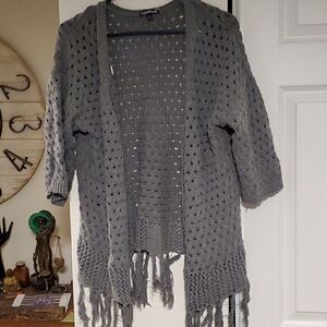 Crochet cardigan shaw style sweater